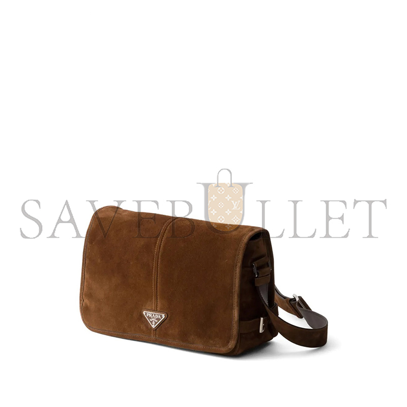 PRADA SUEDE SHOULDER BAG 2VD073 (30*20*11cm)